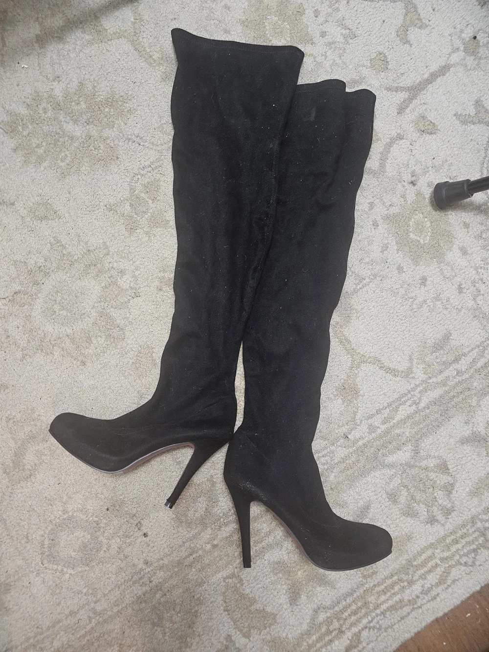 Women's Black Over-the-Knee Stiletto Boots